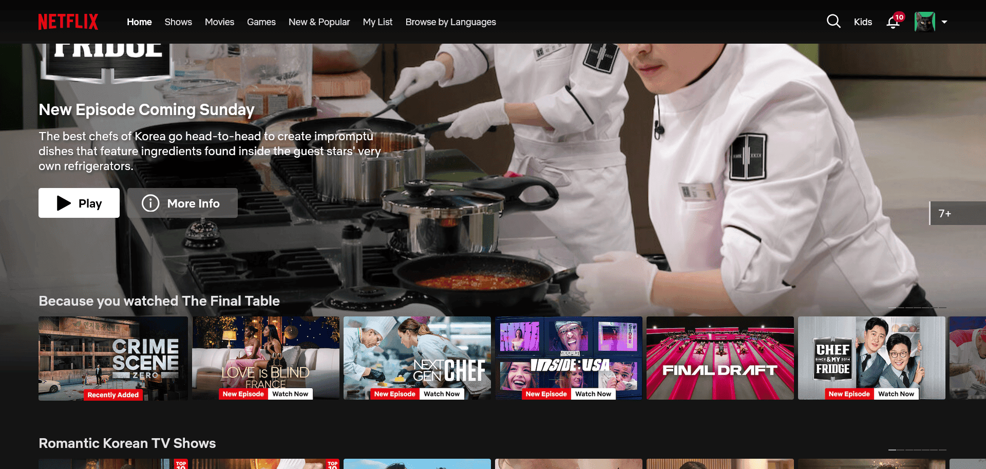 Screenshot Netflix Website